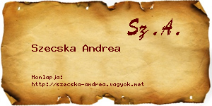 Szecska Andrea névjegykártya